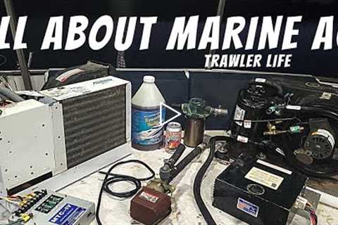 Almost BURNED down our BOAT || How to Install a Marine AC ||Staying Cool on a BOAT || TRAWLER life