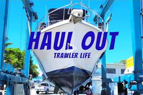 Haul Out &amp; Survey || What's NEXT for us || Starting Over ||  Living Fulltime on a TRAWLER life..