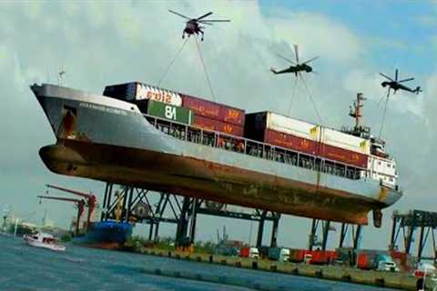 AWESOME HUGE AIRCRAFT CARRIER LAUNCHING | Awesome Ship Launches Big Waves, FAILS and CLOSE CALLS