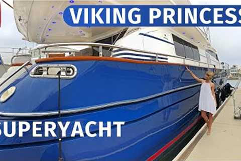 $1,299,000 2002 VIKING PRINCESS 84'' SuperYacht AVICCI 2015 REFIT Liveaboard Motor Yacht TOUR &amp; ..