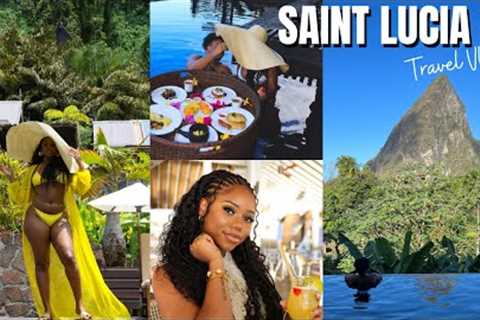 SAINT LUCIA TRAVEL VLOG!  WATERFALLS + VOLCANO TOUR + NATURE HIKES + MORE | CHEV B VLOGS.