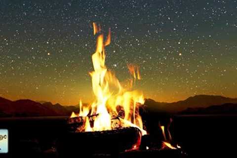 Cozy Campfire 🔥 Relaxing Fireplace Sounds 🔥 Burning Fireplace &amp; Crackling Fire Sounds (NO..