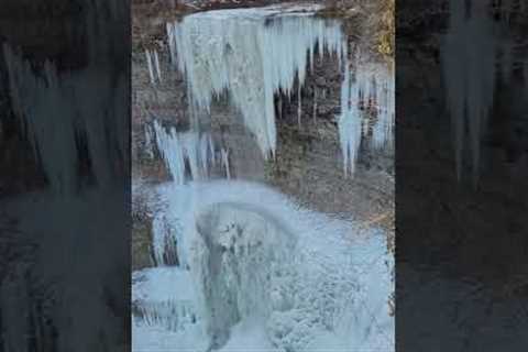 #frozen #waterfalls #4k full video coming after tomorrow''s Snowfall in Toronto