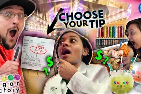 LETTING OUR WAITRESS CHOOSE HER OWN TIP @ SUGAR FACTORY ATLANTA!