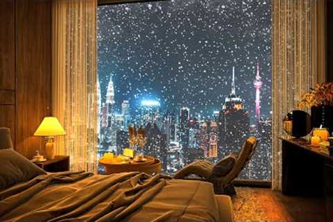 Smooth Piano Jazz in Cozy Bedroom 4K - Instrumental Music to Relax, Study, Work