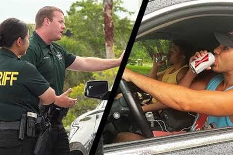 Drinking Fake Beer While Driving By Cops!