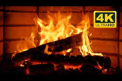 🔥 Crackling Fireplace 4K (12 HOURS). Burning Fireplace &amp; Crackling Fire Sounds (NO Music)