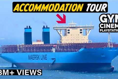 INSIDE The Accommodation Of The BIGGEST Maersk SHIP