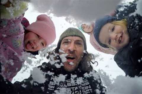 BURiED at PiRATE iSLAND!! Snow Day! Sled on the Slide! Winter Beach Adventure with Niko Adley &amp; ..