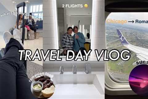 TRAVEL DAY VLOG ✈️ | going to Europe, airport vlog, what''s on my carry on, &amp; more!
