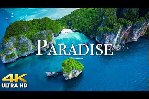 FLYING OVER PARADISE (4K UHD) Amazing Beautiful Nature Scenery &amp; Relaxing Music - 4K Video..