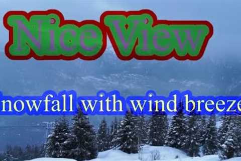 4K HDR Relaxing Snowfall!!relaxing music sleep!!relaxing nature!!Sound Of Wind Breeze