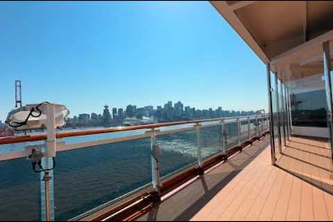 Holland America Alaska Cruise: Vancouver, Embarkation, &amp; Koningsdam Oceanview Room Tour / VLOG..
