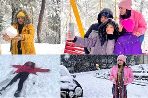 VACATION LAST DAY | Snowstorm agya roads close | Rabia barf mai slip | Mama vlogging kerty hwy