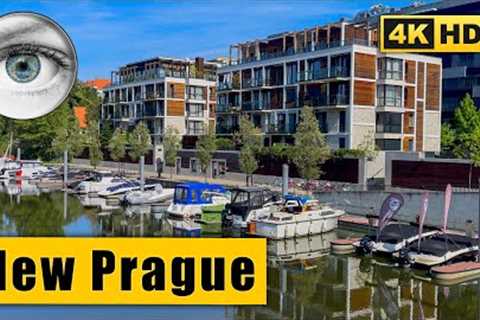 Walking tour of Prague''s New neighborhood DOCK: Palmovka, Libeň 🇨🇿 Сzech Republic 4k HDR ASMR