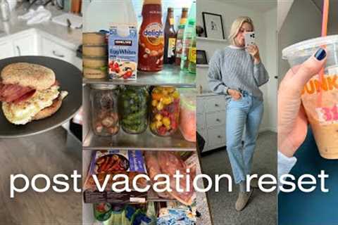 getting back on track after vacation | unpack &amp; restock | favorite egg sandwich