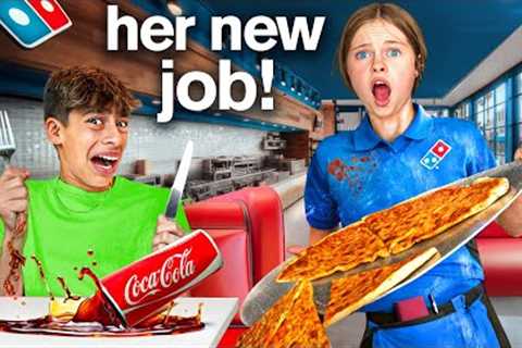 MY DAUGHTER''S NEW JOB  ft/ Brent Rivera, Preston, Royalty Family