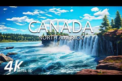 FLYING OVER CANADA (4K Video UHD) - Calming Piano Music With Beautiful Nature Film For Stress Relief