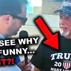 Trump Supporter Gets TROLLED By His Own Shirt