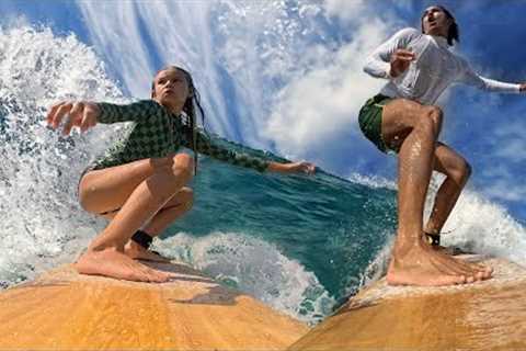 FAMILY SURF VACATION TO FIJI ISLANDS!! Dad gives kids Efoil safety lessons!