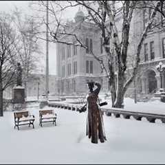 Snow Walk after Winter Storm Lake Effect Snowfall in Buffalo 2024 USA 4K Walking