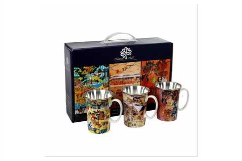 Silver and porcelain cup - Amazing Mongolia